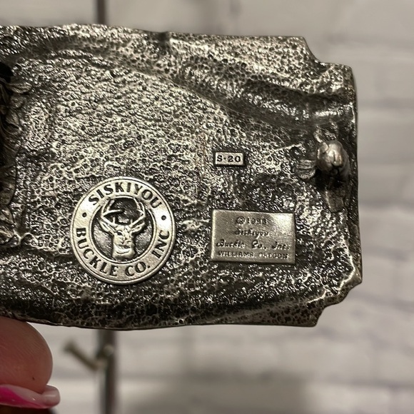 Vintage Colorado belt buckle with vintage leather belt size 48 - Picture 5 of 7